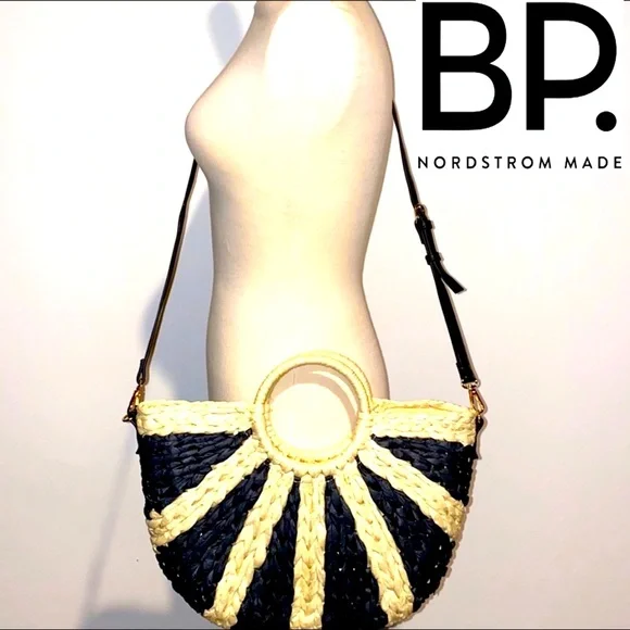 BP by Nordstrom woven straw handbag NWT - Picture 1 of 8